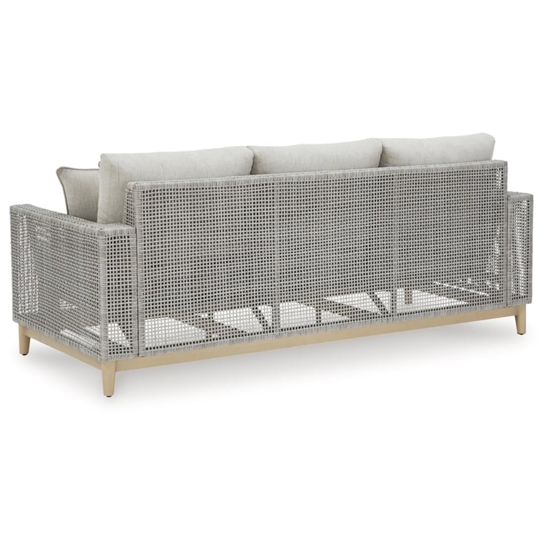 Signature Design by Ashley Seton Creek Gray Outdoor Sofa with Cushion