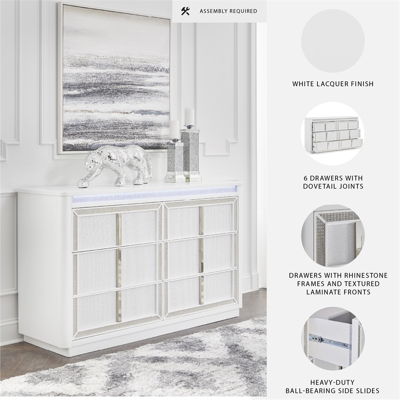 Ashley Furniture Chalanna White Dresser