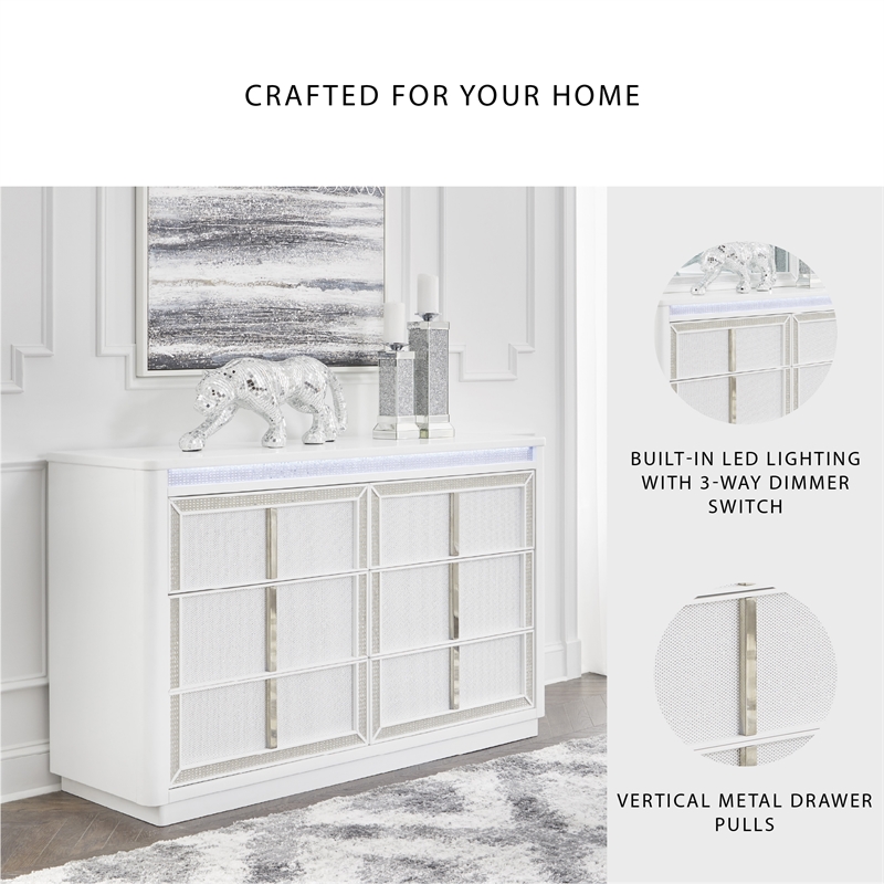Ashley Furniture Chalanna White Dresser