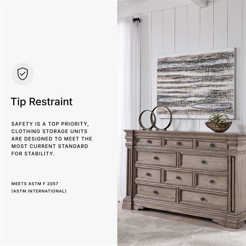 Ashley Furniture Blairhurst Light Grayish Brown Dresser