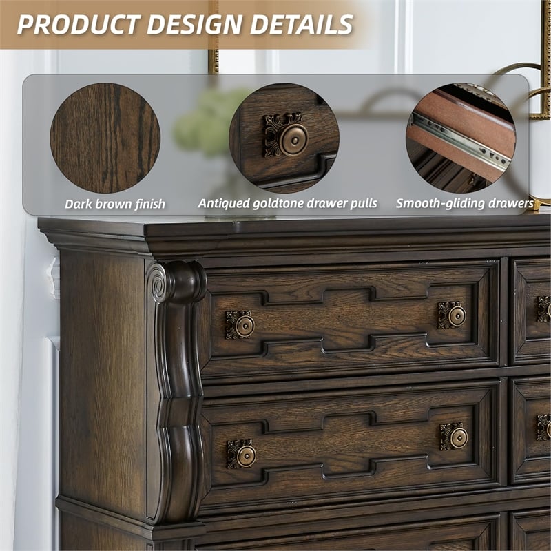 Ashley Furniture Maylee Dark Brown Dresser