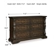 Ashley Furniture Maylee Dark Brown Dresser
