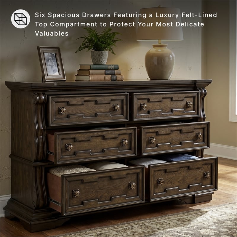 Ashley Furniture Maylee Dark Brown Dresser