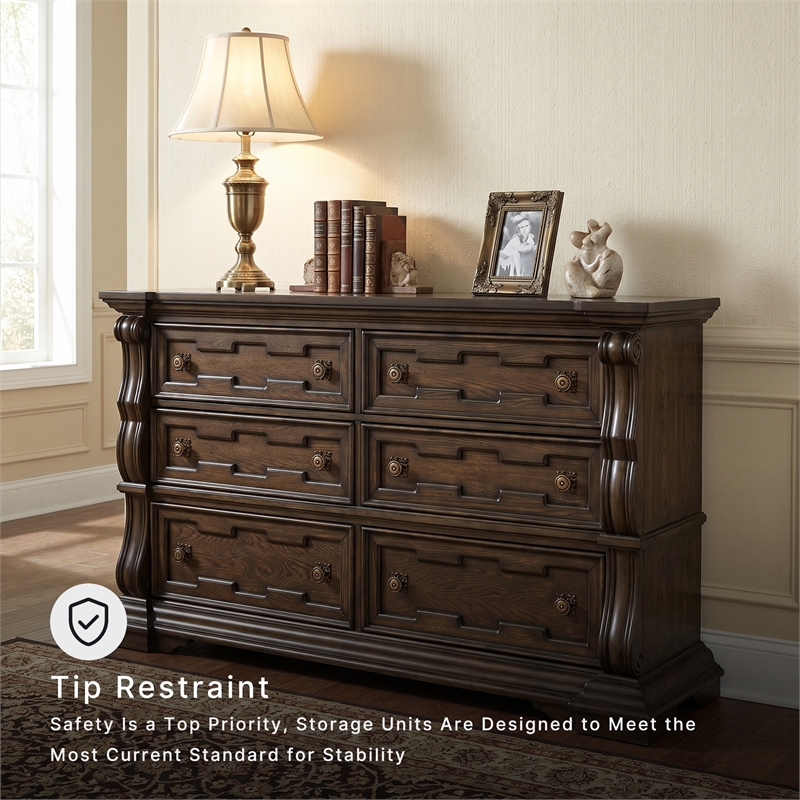 Ashley Furniture Maylee Dark Brown Dresser
