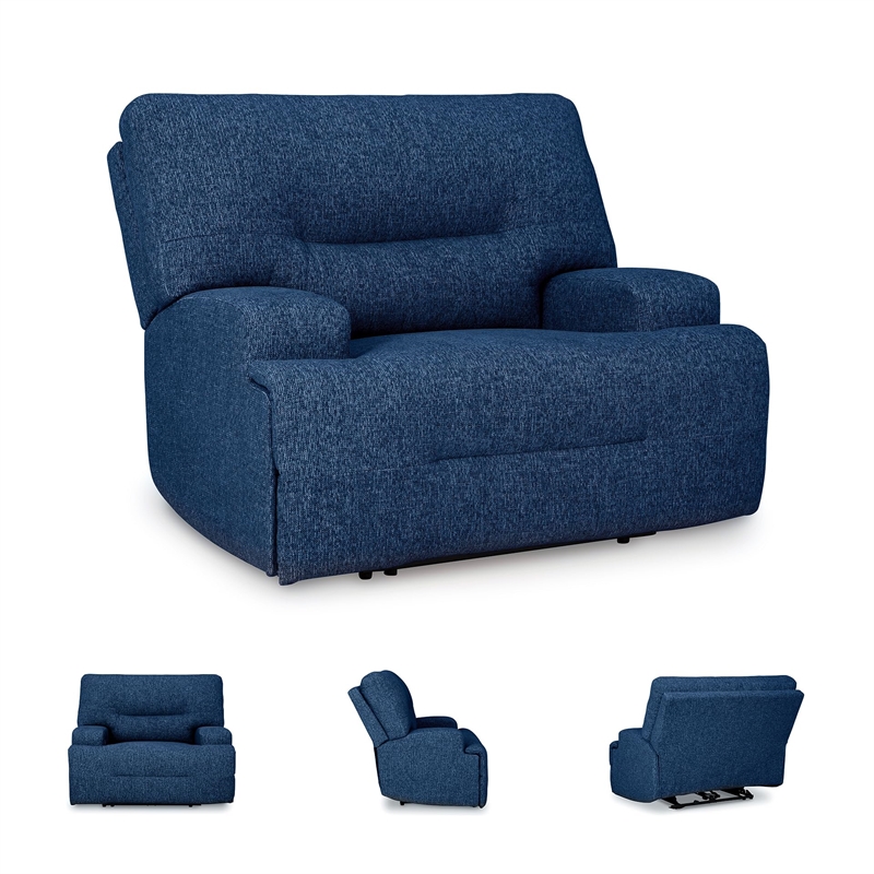 Signature Design by Ashley Furniture Acklen Place Navy Oversized Power Recliner