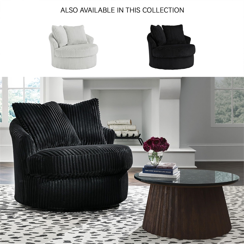 Signature Design by Ashley Furniture Gramwell Onyx Swivel Chair