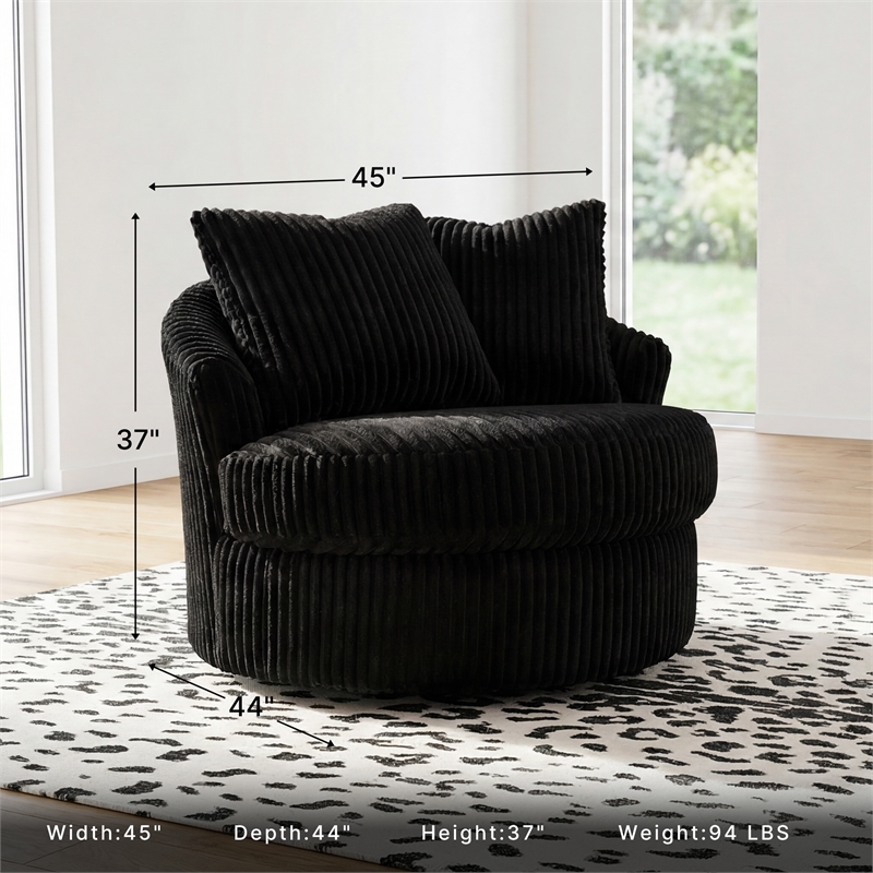 Signature Design by Ashley Furniture Gramwell Onyx Swivel Chair