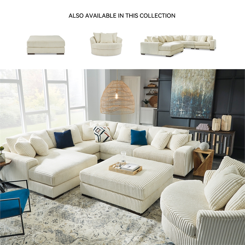 Signature Design by Ashley Furniture Lindyn Ivory Chaise