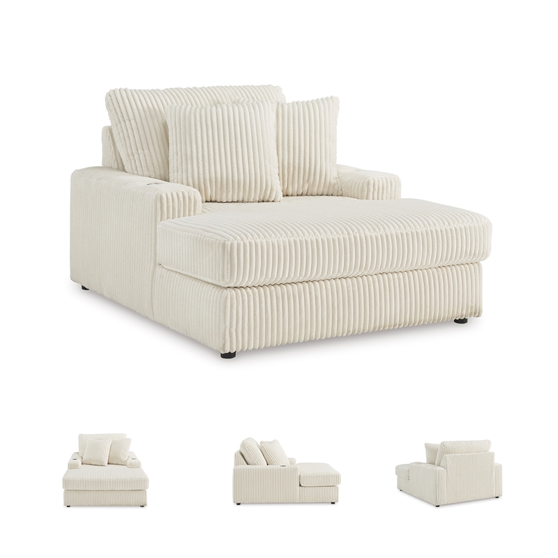 Signature Design by Ashley Furniture Lindyn Ivory Chaise