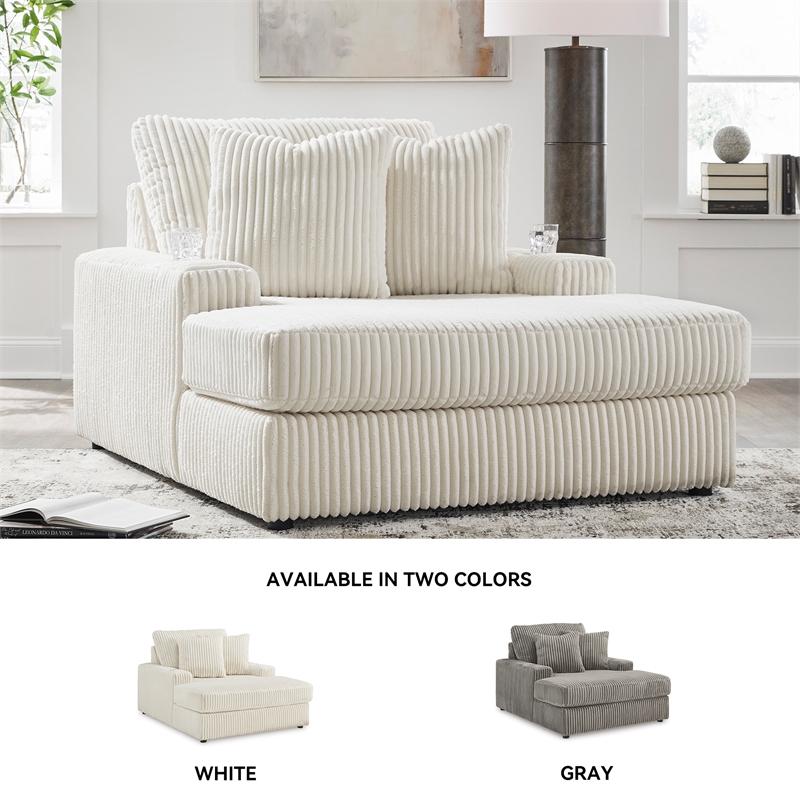 Signature Design by Ashley Furniture Lindyn Ivory Chaise