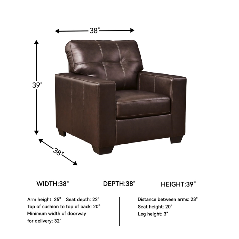 Signature Design by Ashley Furniture Santorine Dark Brown Chair
