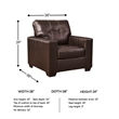 Signature Design by Ashley Furniture Santorine Dark Brown Chair