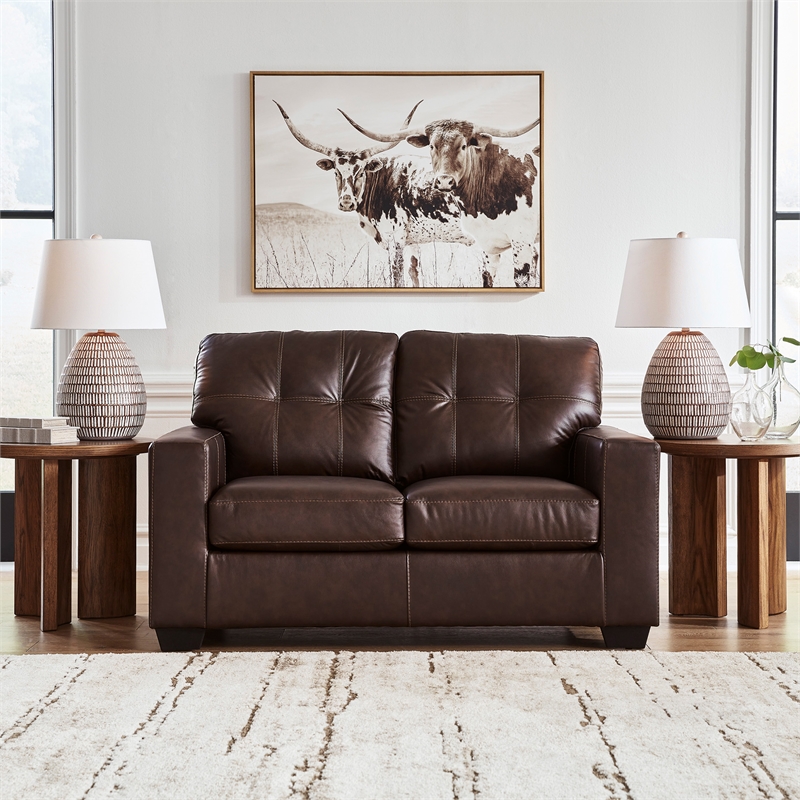 Signature Design by Ashley Furniture Santorine Dark Brown Loveseat