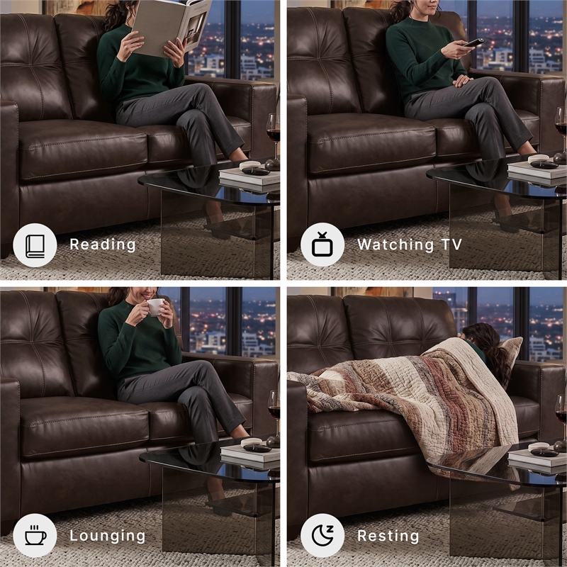 Signature Design by Ashley Furniture Santorine Dark Brown Loveseat