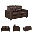 Signature Design by Ashley Furniture Santorine Dark Brown Loveseat