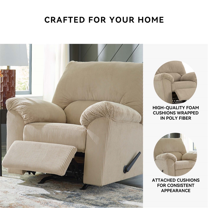 Signature Design by Ashley Furniture SimpleJoy Sand Recliner