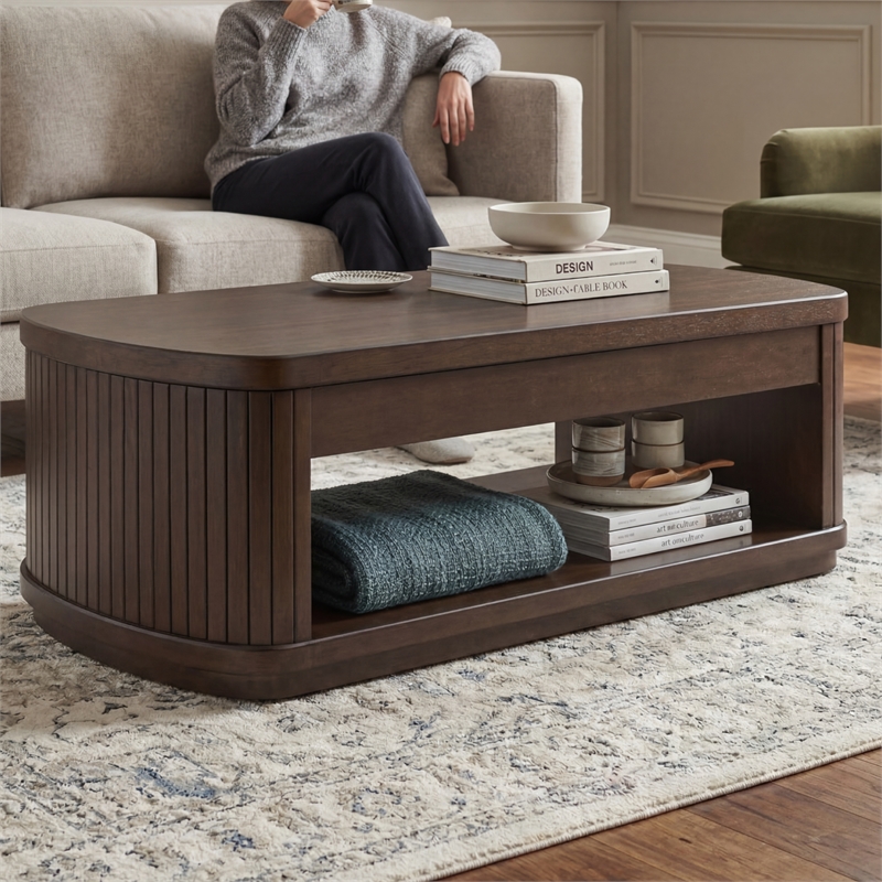 Signature Design by Ashley Furniture Korestone Dark Brown Lift-Top Coffee Table