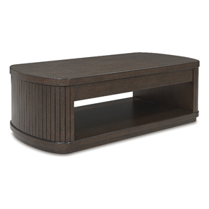 signature design by ashley furniture korestone dark brown lift-top coffee table