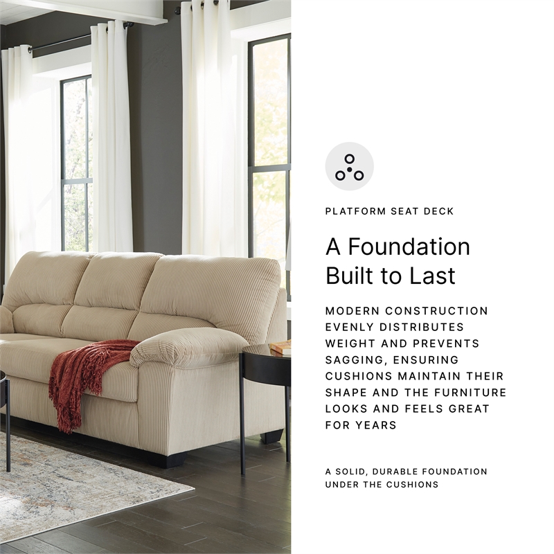 Signature Design by Ashley Furniture SimpleJoy Sand Sofa