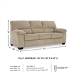 Signature Design by Ashley Furniture SimpleJoy Sand Sofa