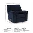 Signature Design by Ashley Furniture SimpleJoy Navy Recliner