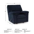 Signature Design by Ashley Furniture SimpleJoy Navy Recliner