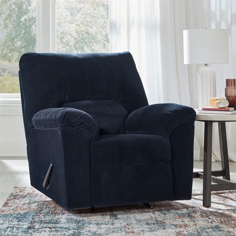 Signature Design by Ashley Furniture SimpleJoy Navy Recliner