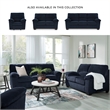 Ashley Furniture SimpleJoy Polyester Upholstered Sofa in Navy