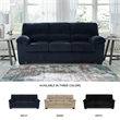 Ashley Furniture SimpleJoy Polyester Upholstered Sofa in Navy