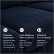 Ashley Furniture SimpleJoy Polyester Upholstered Sofa in Navy
