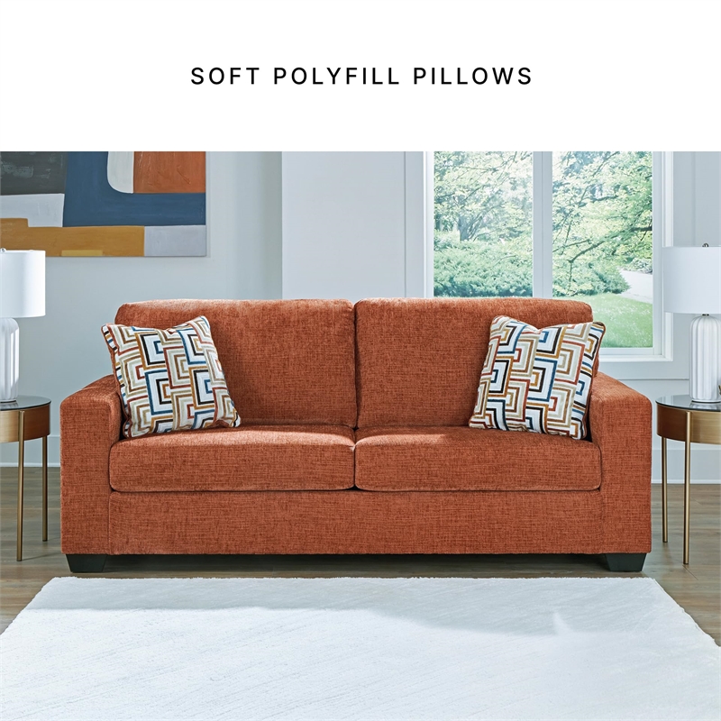 Signature Design by Ashley Furniture Aviemore Orange Sofa