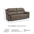 Signature Design by Ashley Furniture Laresview Gray Reclining Sofa