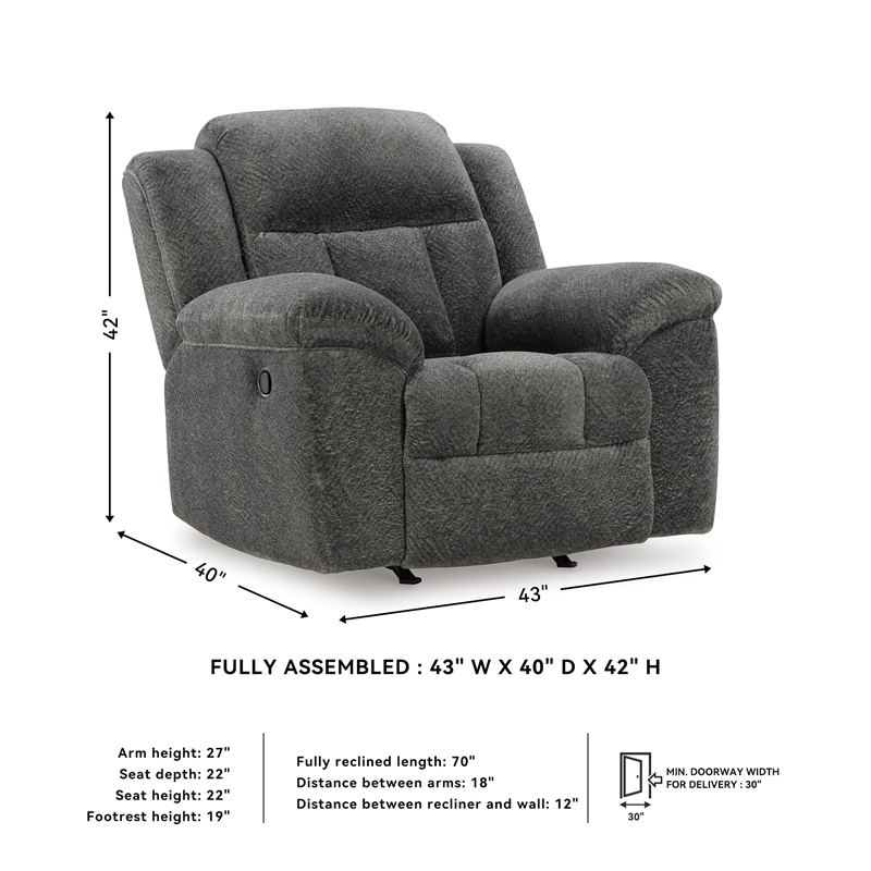 Signature Design by Ashley Furniture Frohn Graphite Recliner