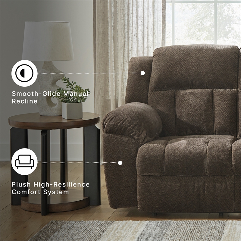Signature Design by Ashley Furniture Frohn Chocolate Reclining Sofa