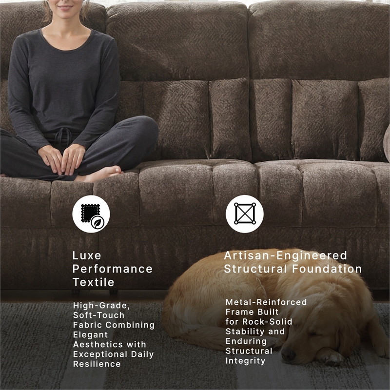 Signature Design by Ashley Furniture Frohn Chocolate Reclining Sofa
