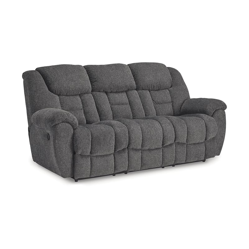 Signature Design by Ashley Furniture Foreside Charcoal Reclining Sofa