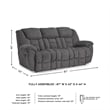 Signature Design by Ashley Furniture Foreside Charcoal Reclining Sofa