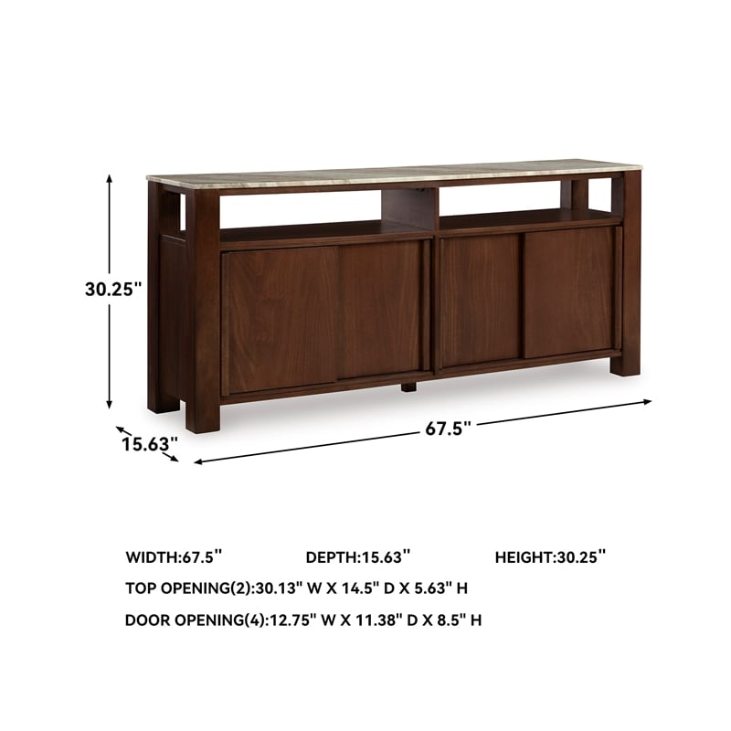 Signature Design by Ashley Furniture Tobinville Dark Brown Accent Cabinet