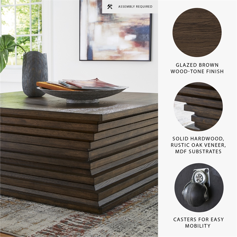 Signature Design by Ashley Furniture Hannodream Warm Brown Coffee Table