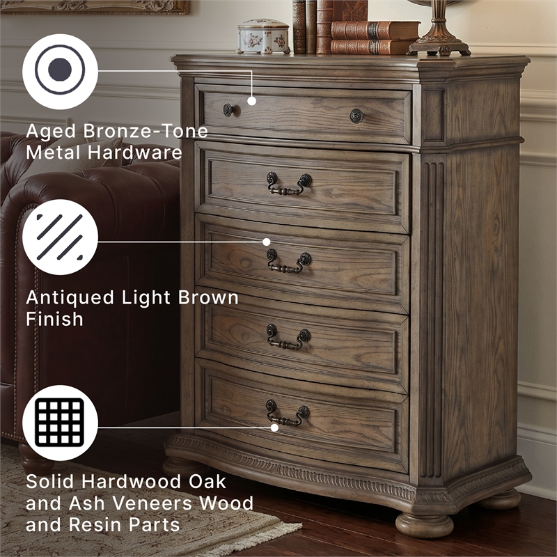 Signature Design by Ashley Furniture Ardenfield Light Brown Chest of Drawers