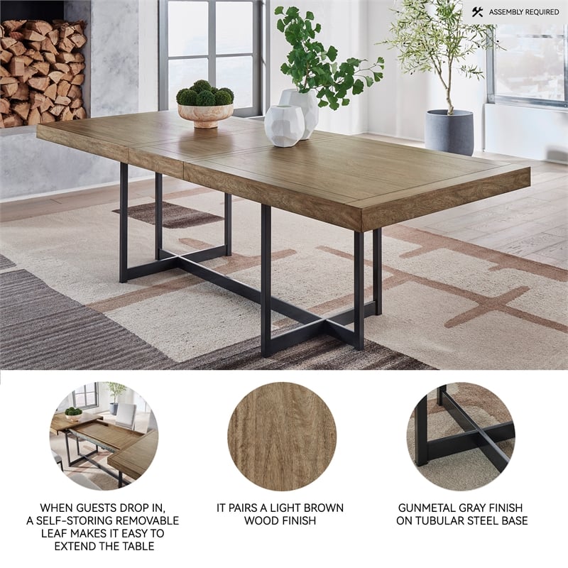 Signature Design by Ashley Furniture Tomtyn Light Brown Dining Extension Table