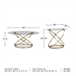 Signature Design by Ashley Furniture Crimonti Champagne Table - Set of 3