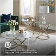 Signature Design by Ashley Furniture Crimonti Champagne Table - Set of 3
