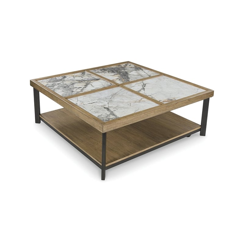 Signature Design by Ashley Furniture Montia  Gray & Off White Coffee Table