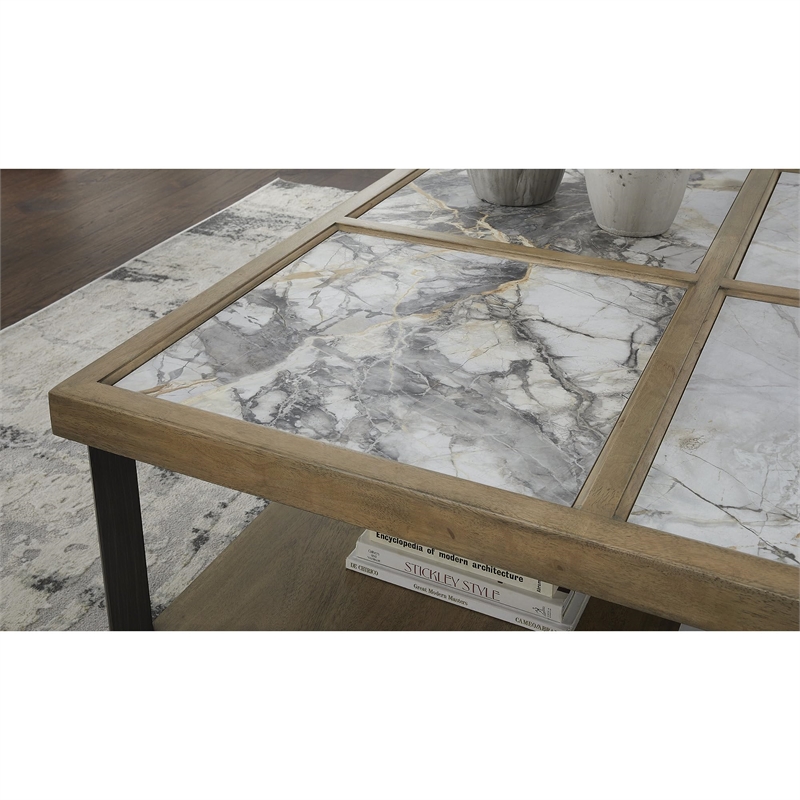 Signature Design by Ashley Furniture Montia  Gray & Off White Coffee Table