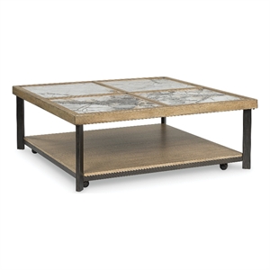 signature design by ashley furniture montia  gray & off white coffee table