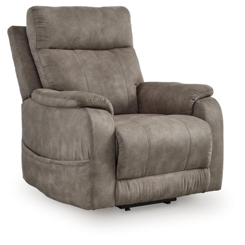 Signature Design by Ashley Crestmeade Gray Power Lift Recliner