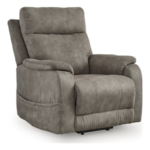 signature design by ashley crestmeade gray power lift recliner