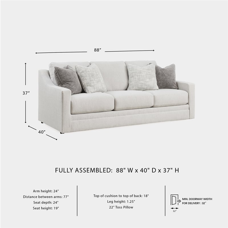 Signature Design by Ashley Maitelynn Light Gray Sofa