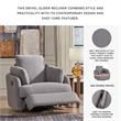 Signature Design by Ashley Modmax Gray Swivel Glider Chair